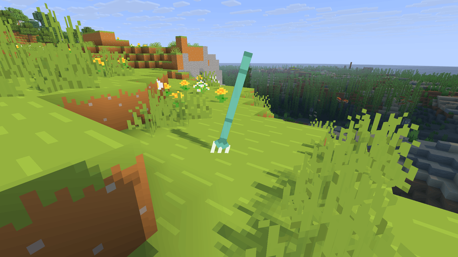 New trident model embedded in the ground