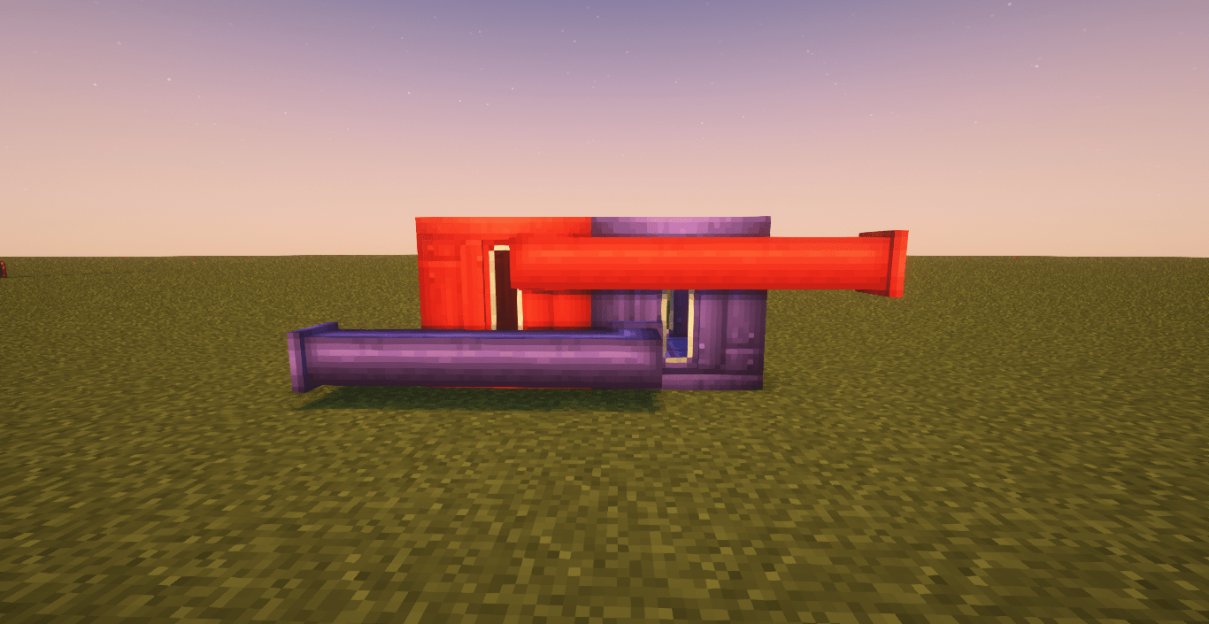 Image showing a red tank, blue tank, and pipes in front of each, showing that pipes don't connect to tanks of different colors