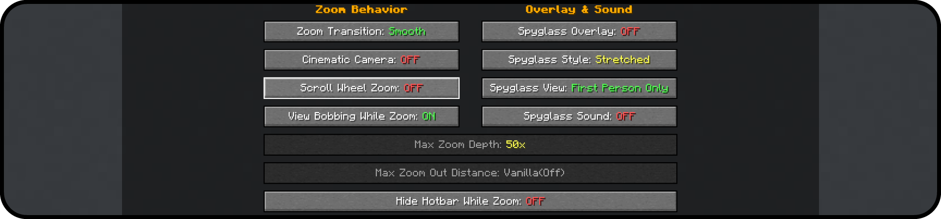 Settings
