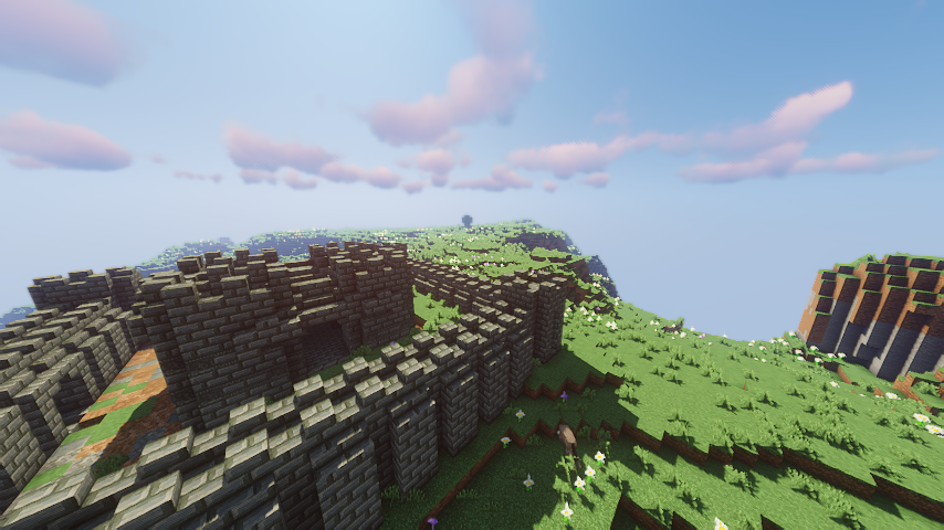 A fort atop a mountain (in minecraft though)
