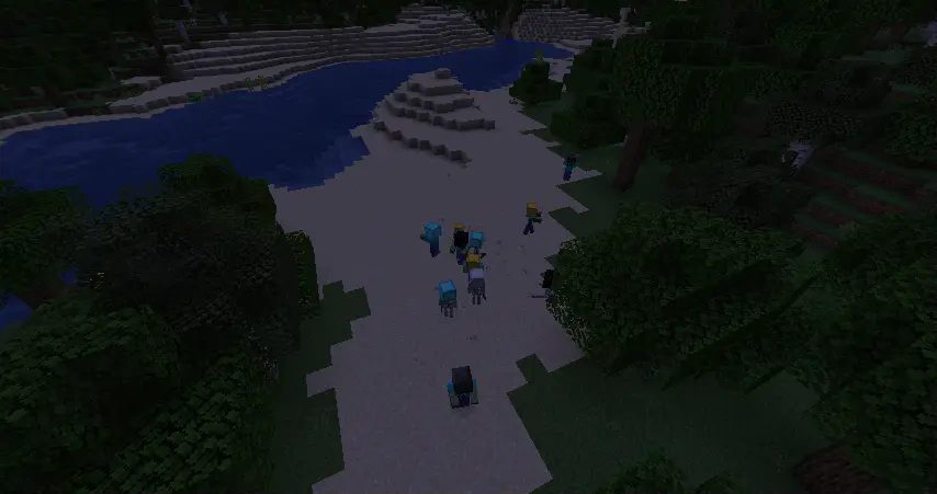 Zombie and skeletons