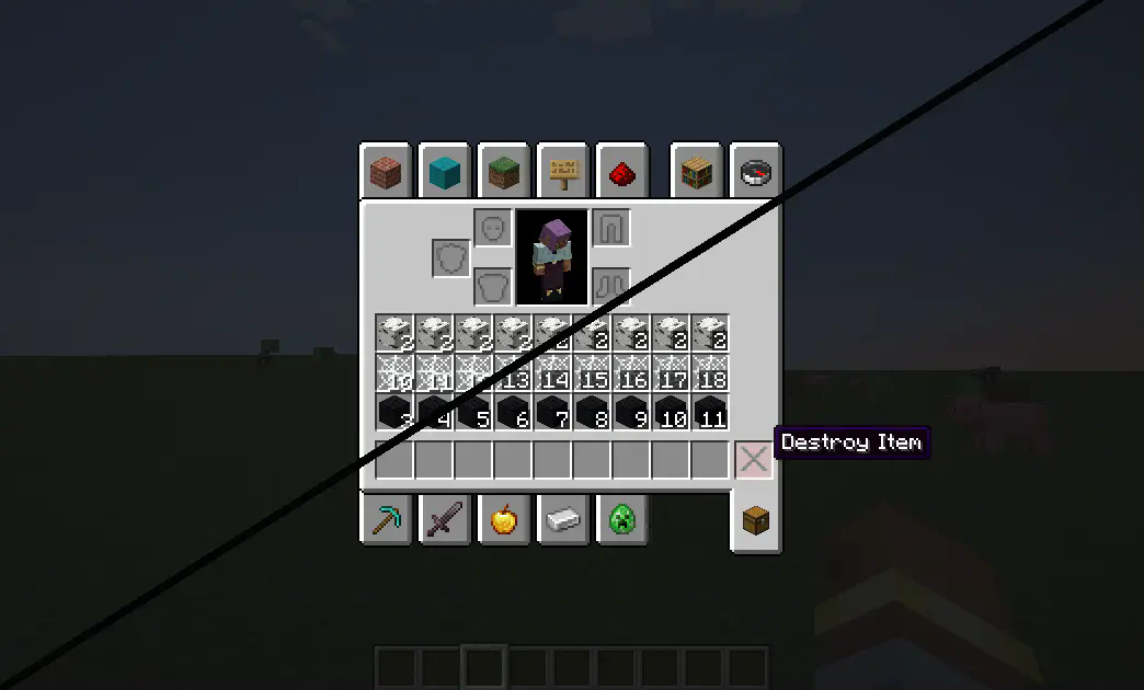 Photo showing the inventory GUI with and without the mod