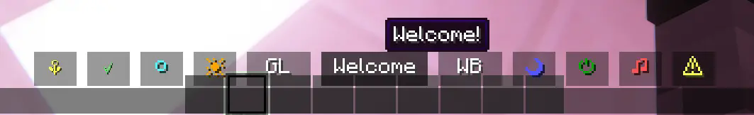 Hovering over the Welcome button.