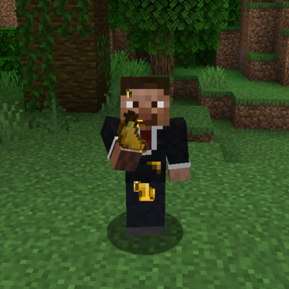 A player eating the Banana.