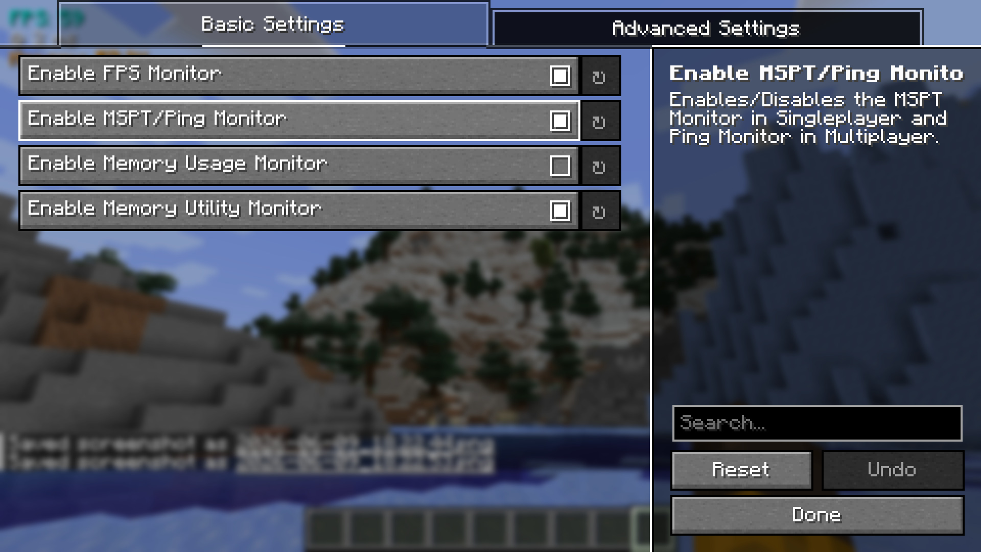 Config Screen