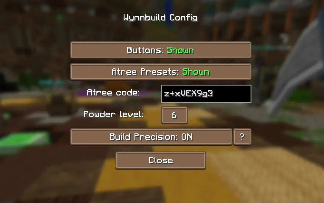 Config Screen