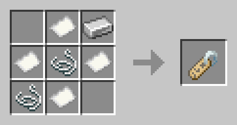 You can craft a nametag using 1 iron ingot, 2 string, and 4 paper.