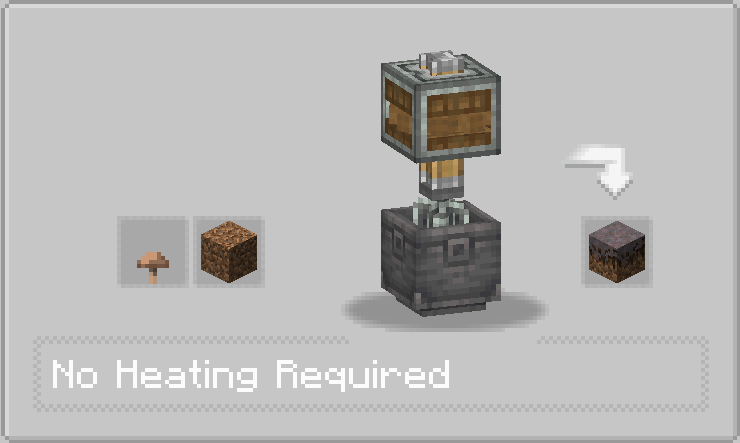 Red Mushroom + Dirt → Mycelium