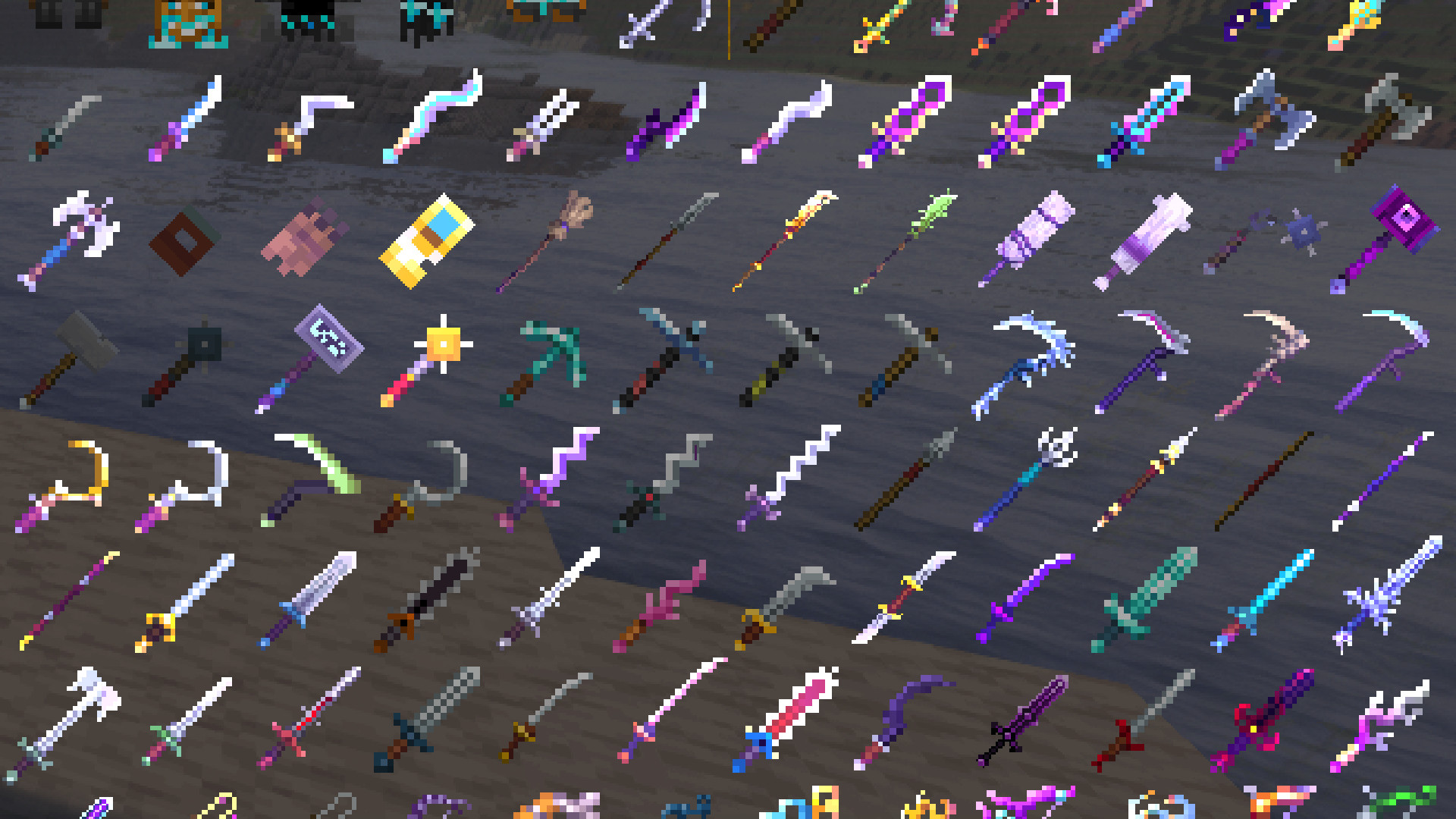 weapons and armor items