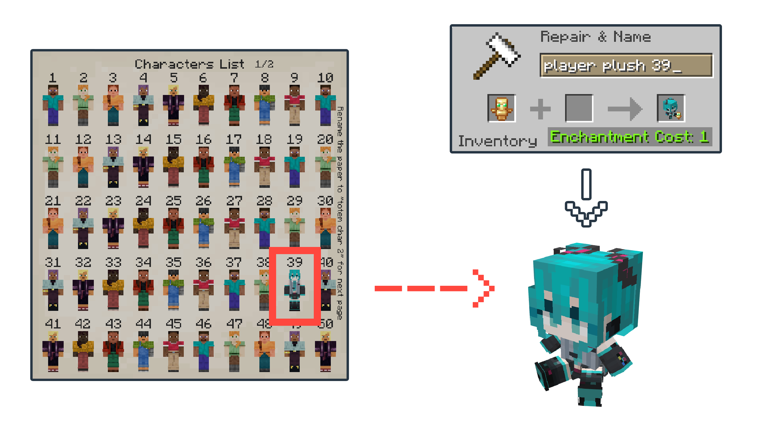 Visualization of Applying the Custom Skin on the Game
