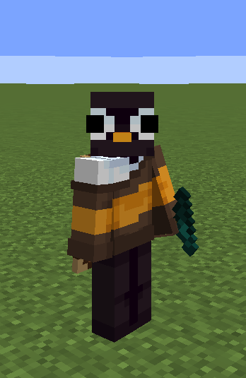 player holding a sword