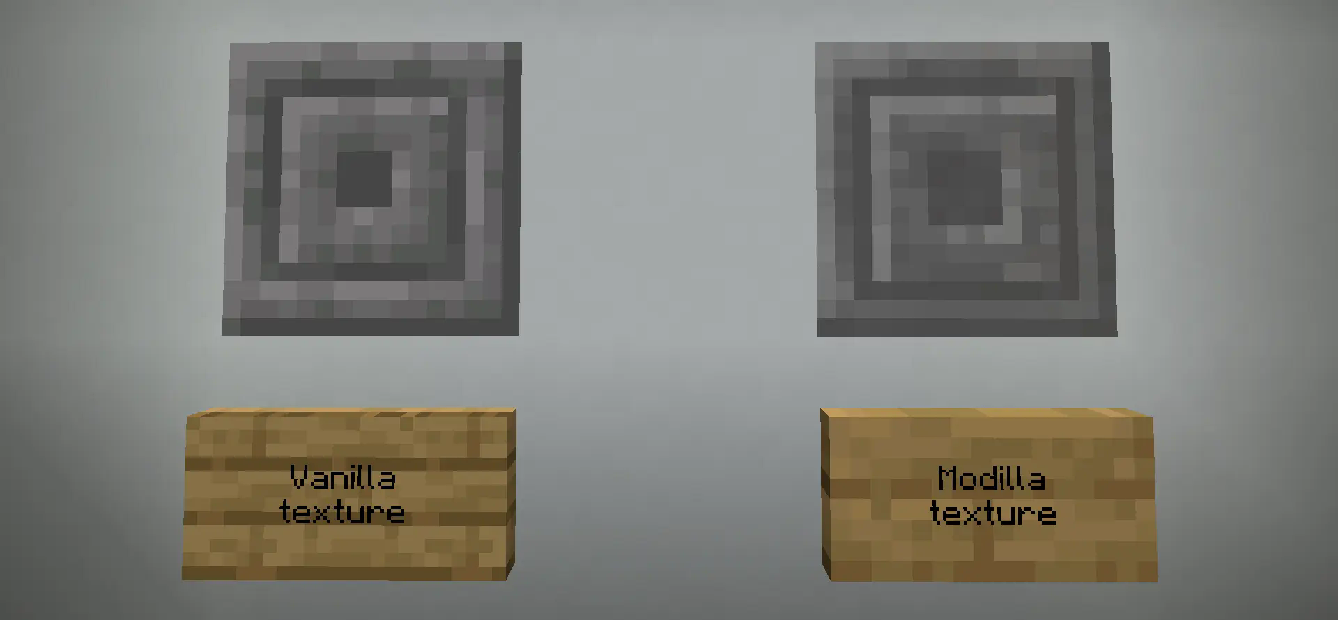 Chiseled stone bricks texture comparison