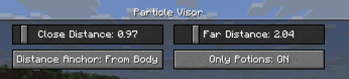 Configuration menu