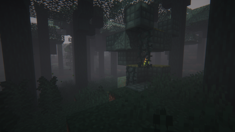 One Ruin variation in the Haunted Woods Biome paired with the Insanity Shader