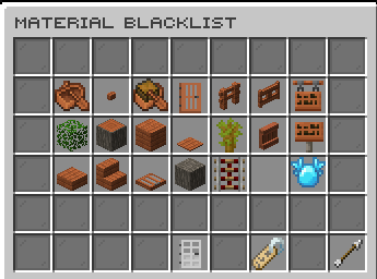 Blacklist certain materials within the editor easily