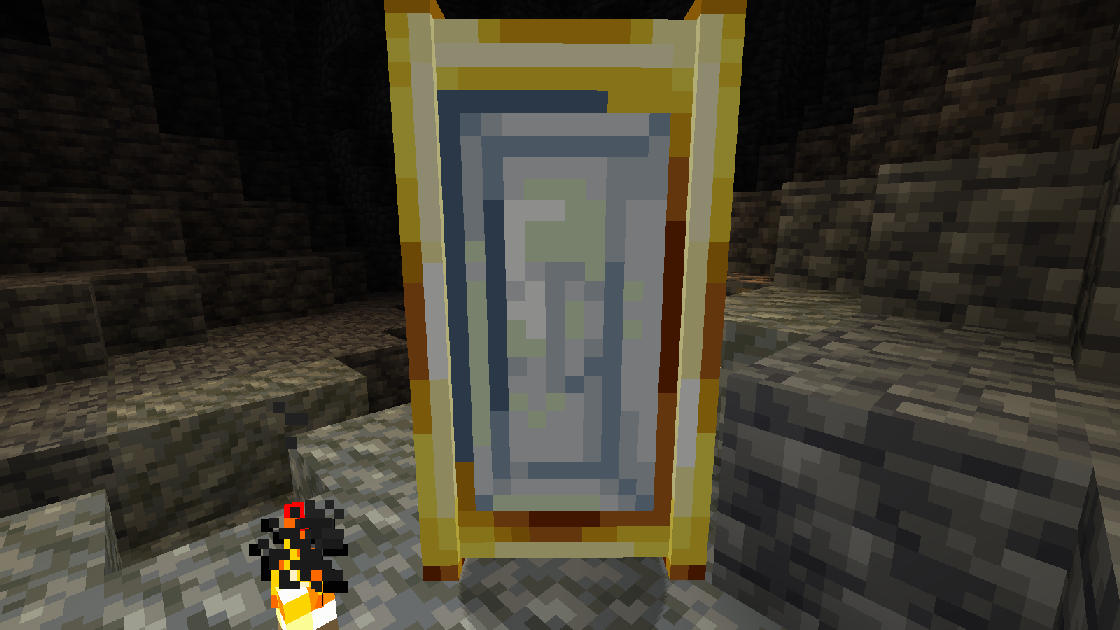 A cave. Sinister's mirror is almost  taking up the entire screen.
