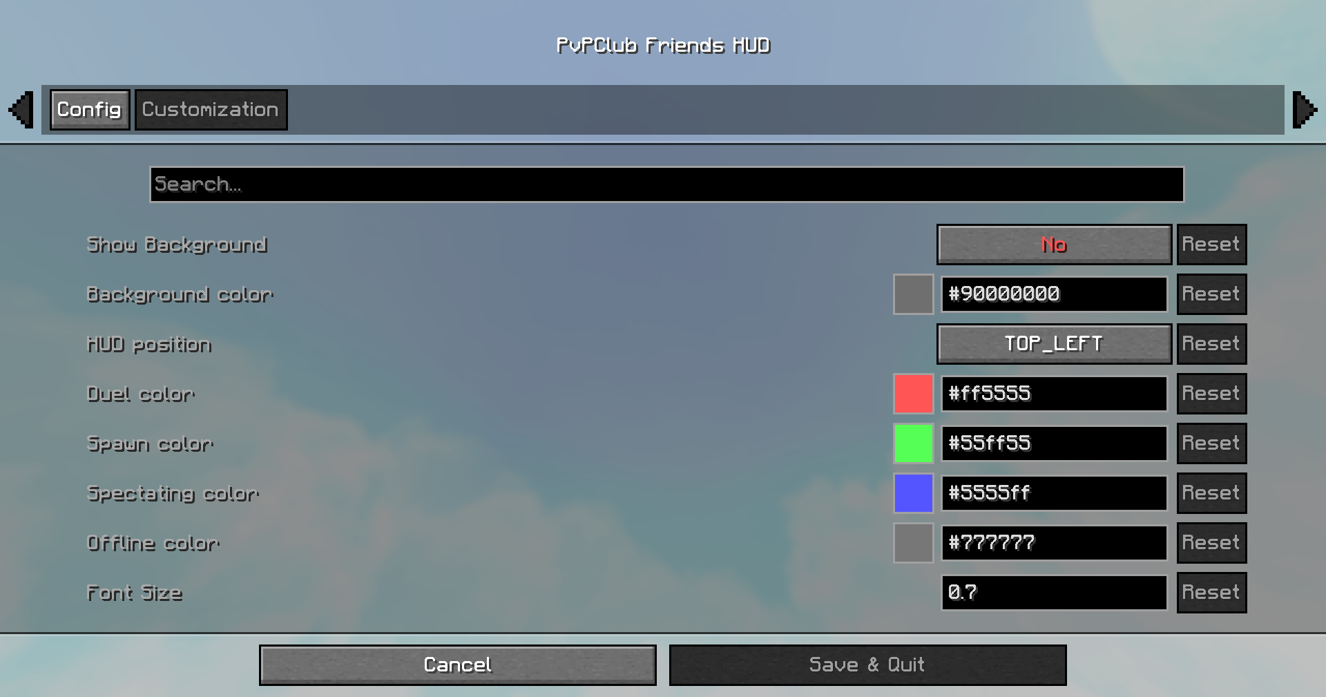 Customization