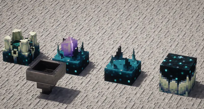 Textures of many functional blocks have been added