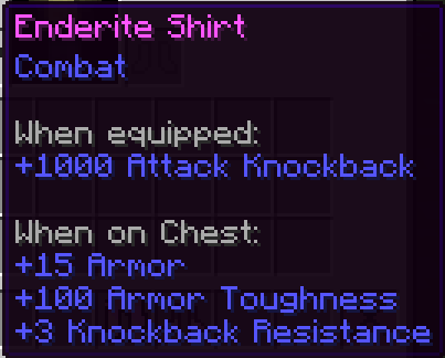 Enderite Shirt Perks