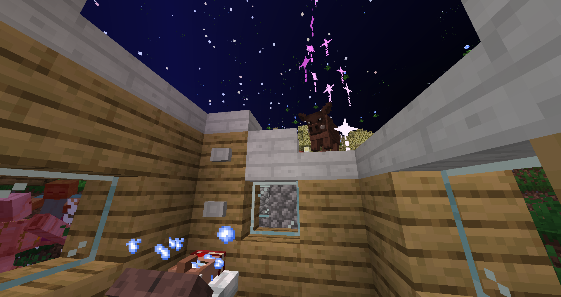 A Villager dreaming of the Stratos' sky.
