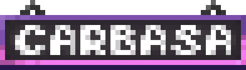A point Minecraft purple/pink painting with 'Carbasa' written on the painting.
