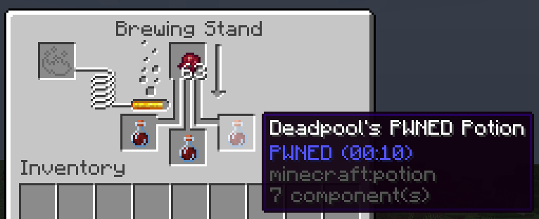 PWNED potion recipe