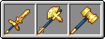 The Paladin's weapons held in hand.