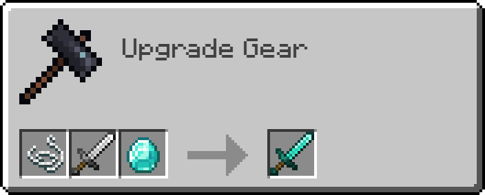 1 Iron Sword -> 1 Diamond Sword