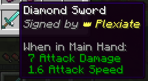signed sword with emoji & special name colour
