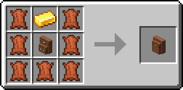 The crafting recipe for a large backpack.