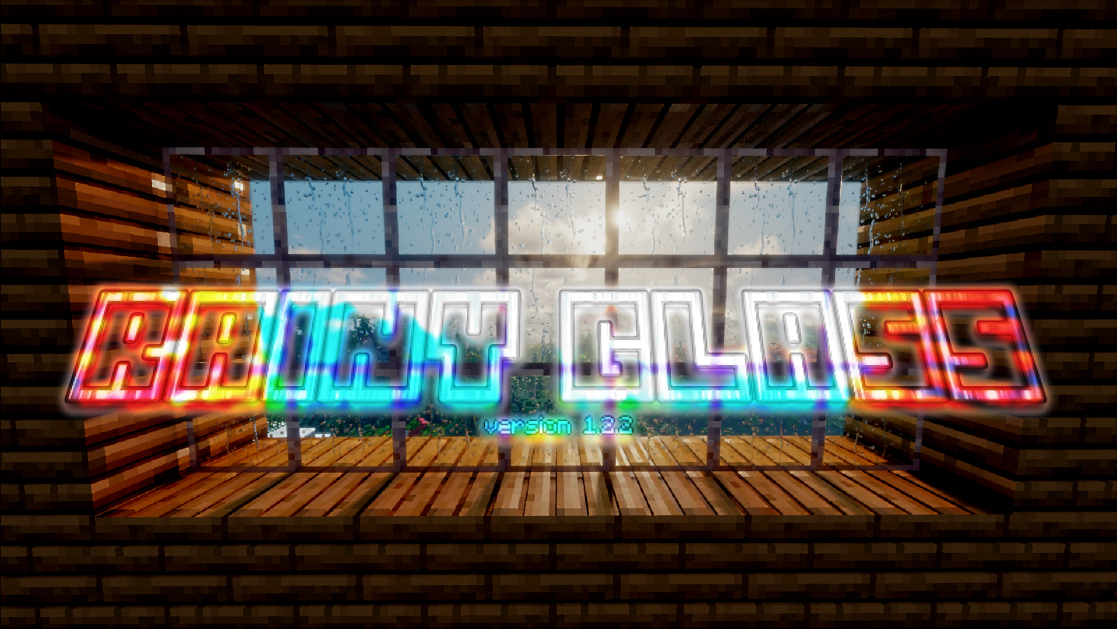 Rainy Glass Mod Version 1.2.2 with rainy pane background
