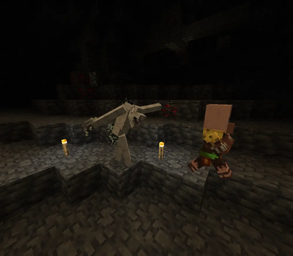 A slasher rushing a villager