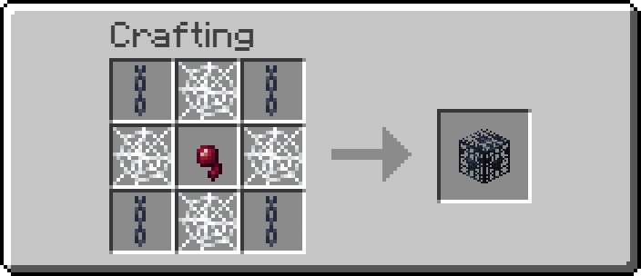 Crafting Recipe for a spider spawner
