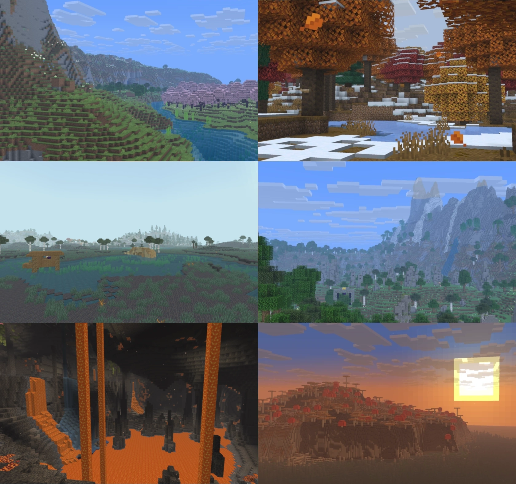6 screenshots of the terrain you may find with CliffBranch