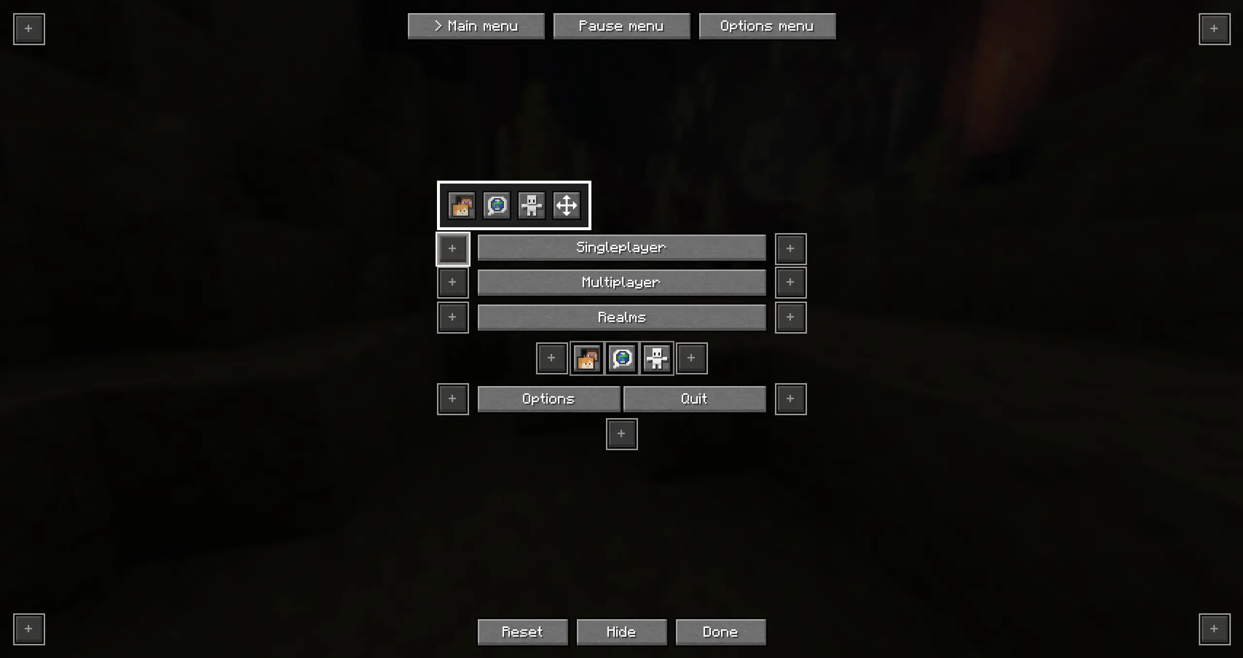 button selection