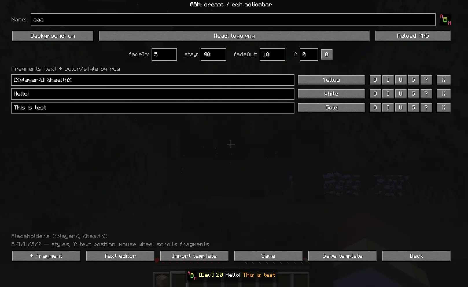 Basic editor