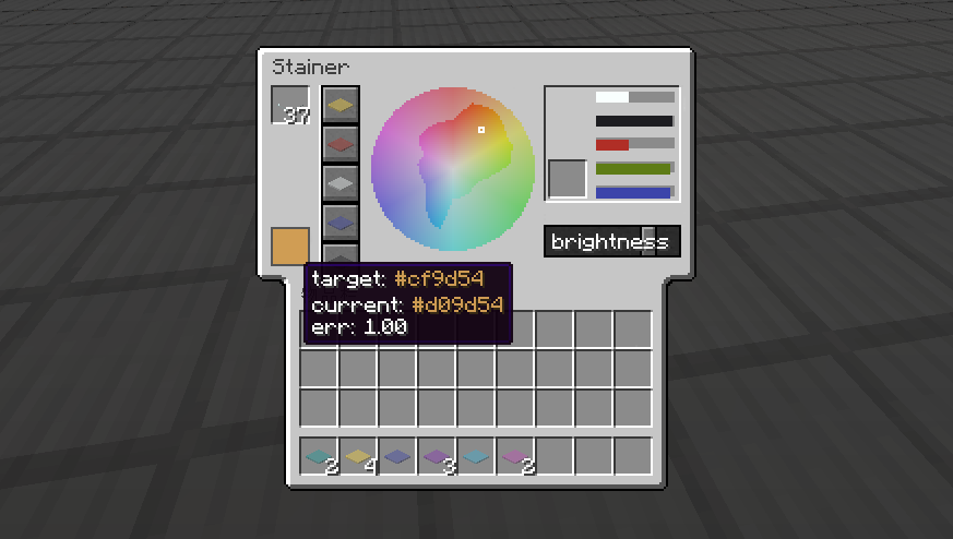 GUi of the stainer