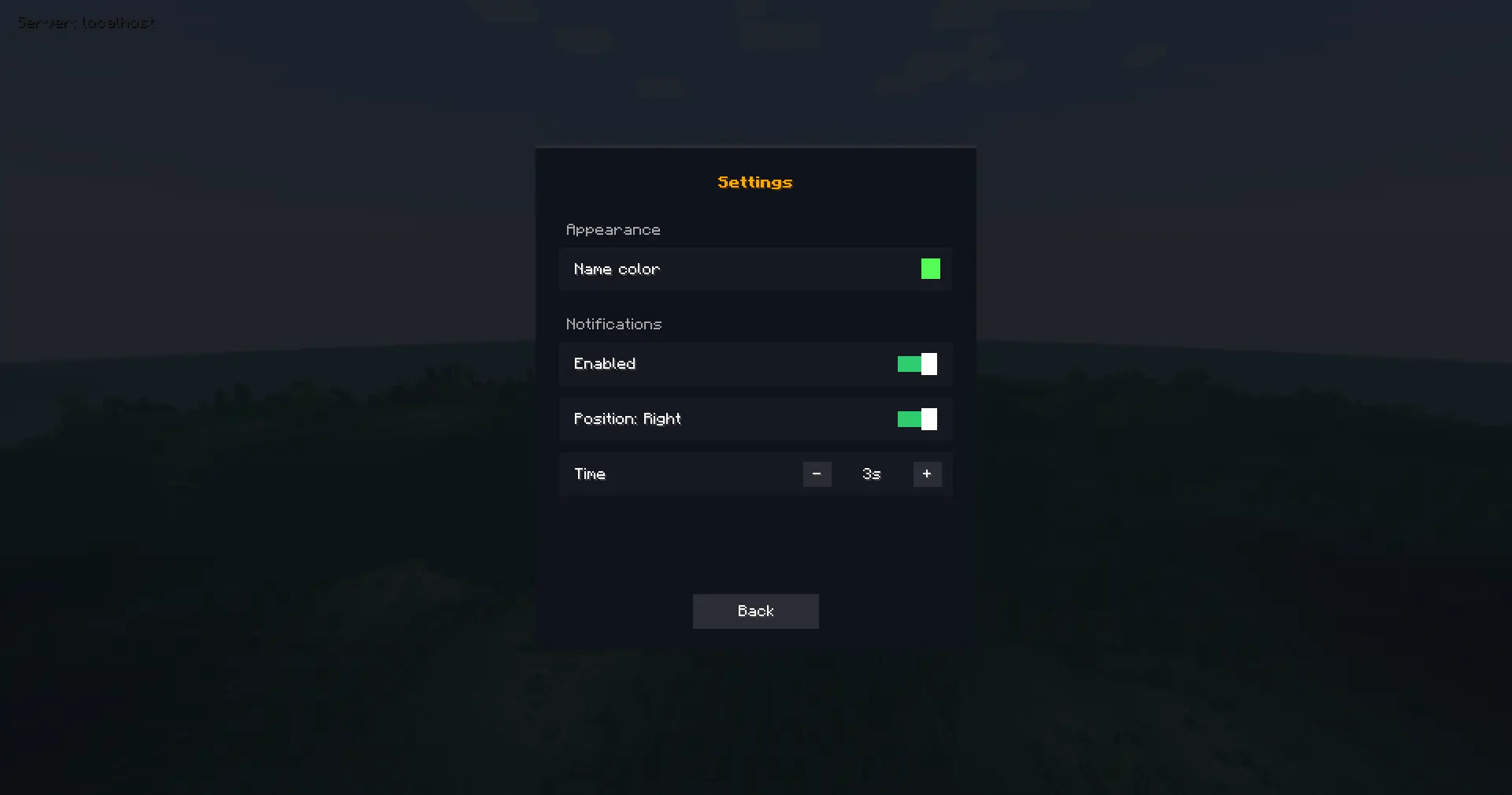 Settings