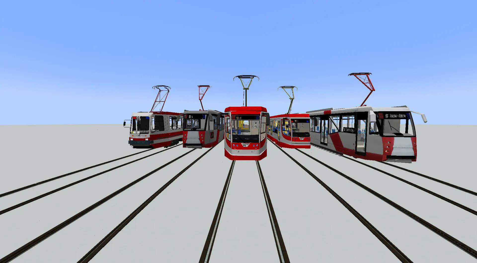 Trams with soffits