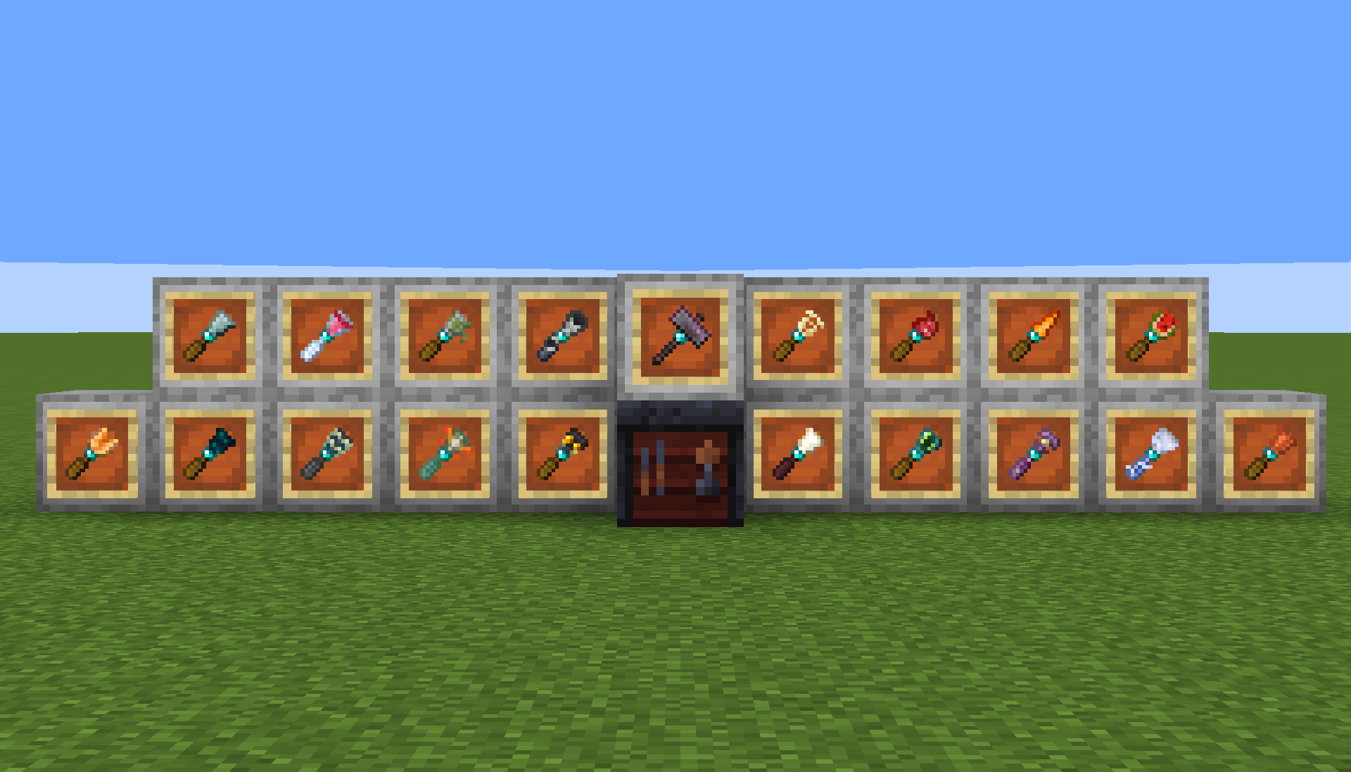 Every texture changed, displayed on a board