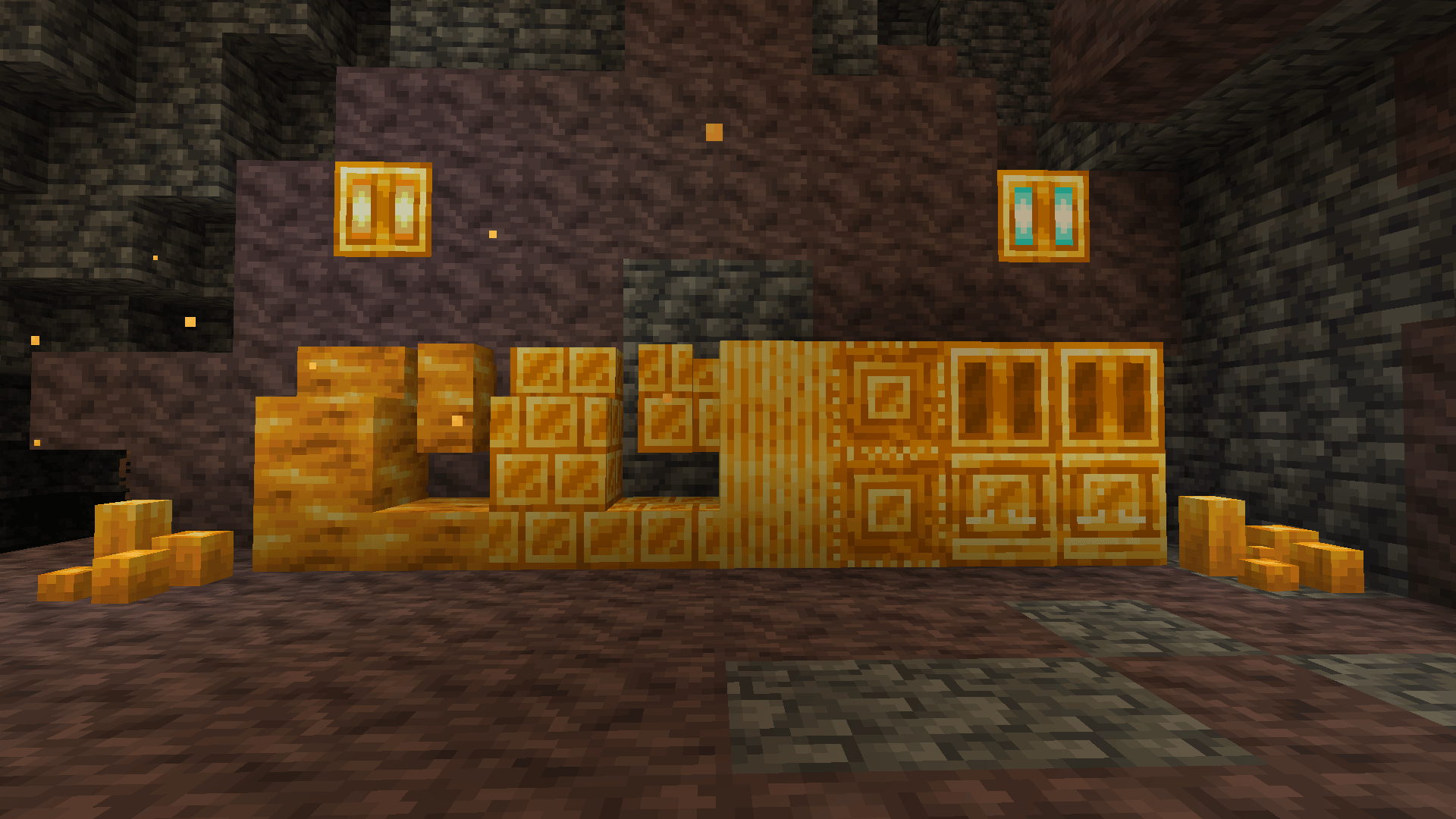 All amber blocks