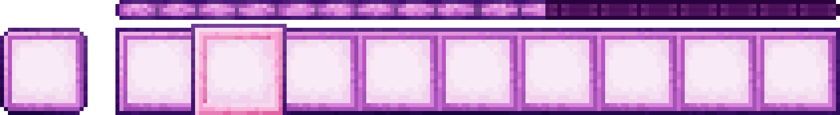 preview of hotbar + experience bar