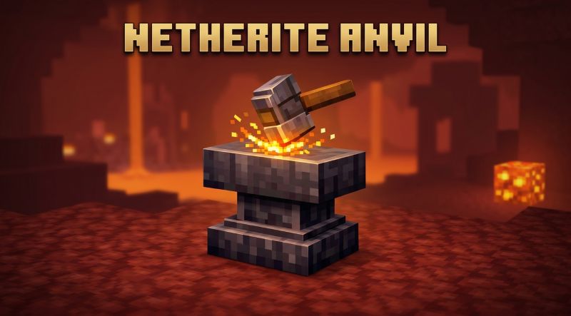 Netherite Anvil and Hammer Mod Banner Image