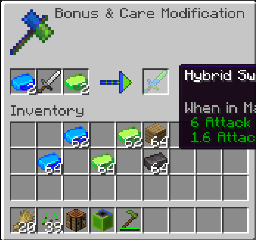 How to use the bonus and care smithing table: