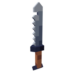 a picture of a minecraft combat knife facing upwards