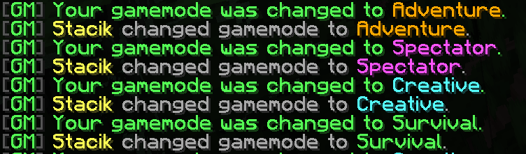 All gamemodes announcements