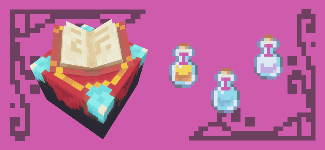 Enchanting table and potions