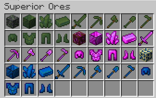 Superior Ores Creative Tab