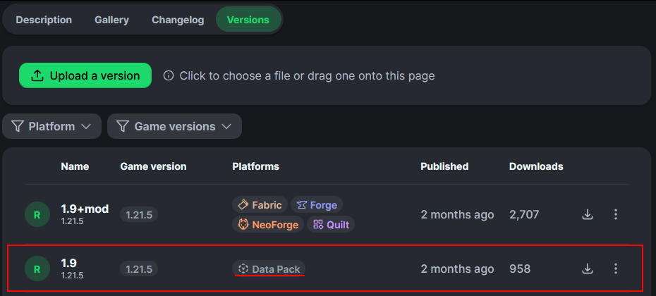 Go to the latest version