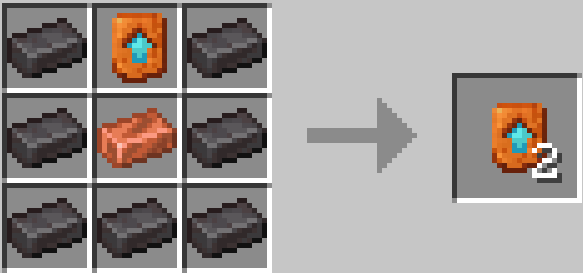 Copper upgrade template dupplication recipe with netherite ingots